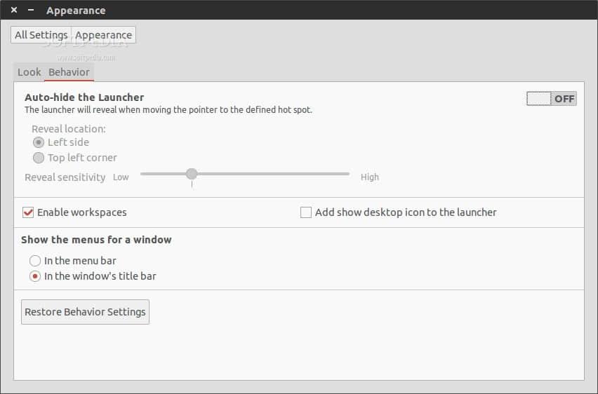 Change the way menus are displayed