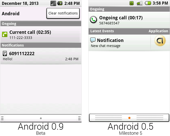 新通知面板,抛弃了应用快捷方式并添加了顶部部分。