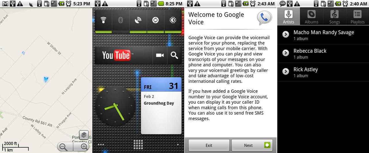 谷歌地图的一些实验性功能,新的小部件设计,Google Voice里我们能接触到的唯一一个界面,以及新的带标签的音乐界面设计。