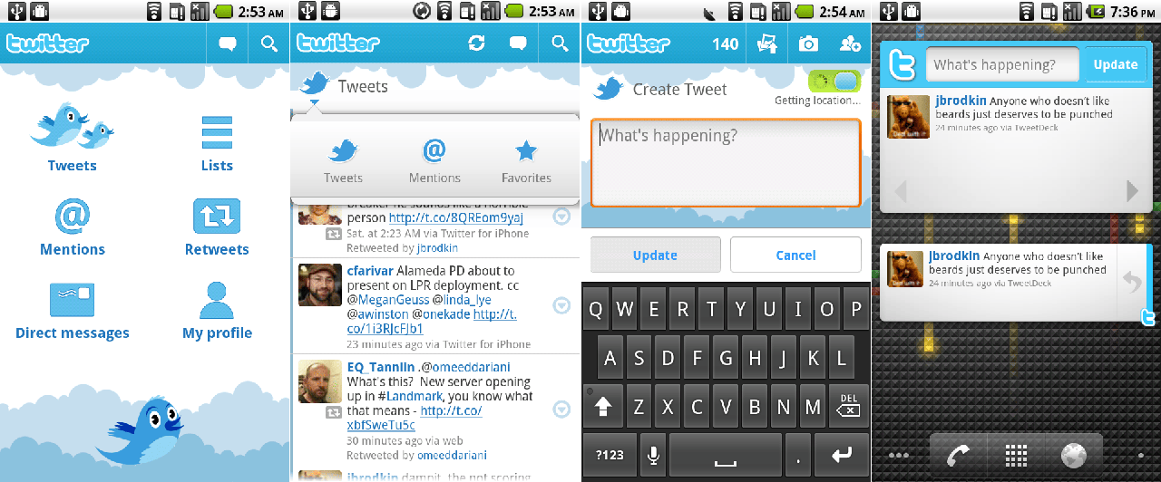 Twitter应用,一个充满动画的谷歌和Twitter的合作成果。