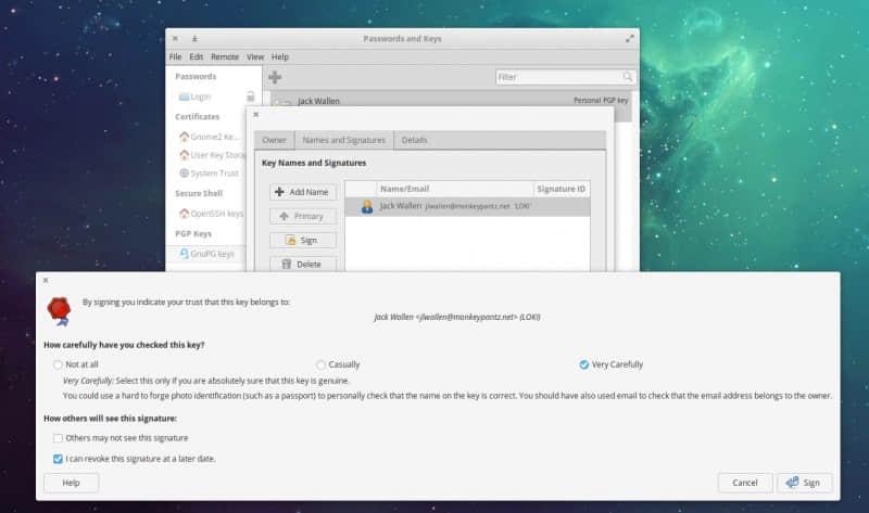 Key signing Key signing