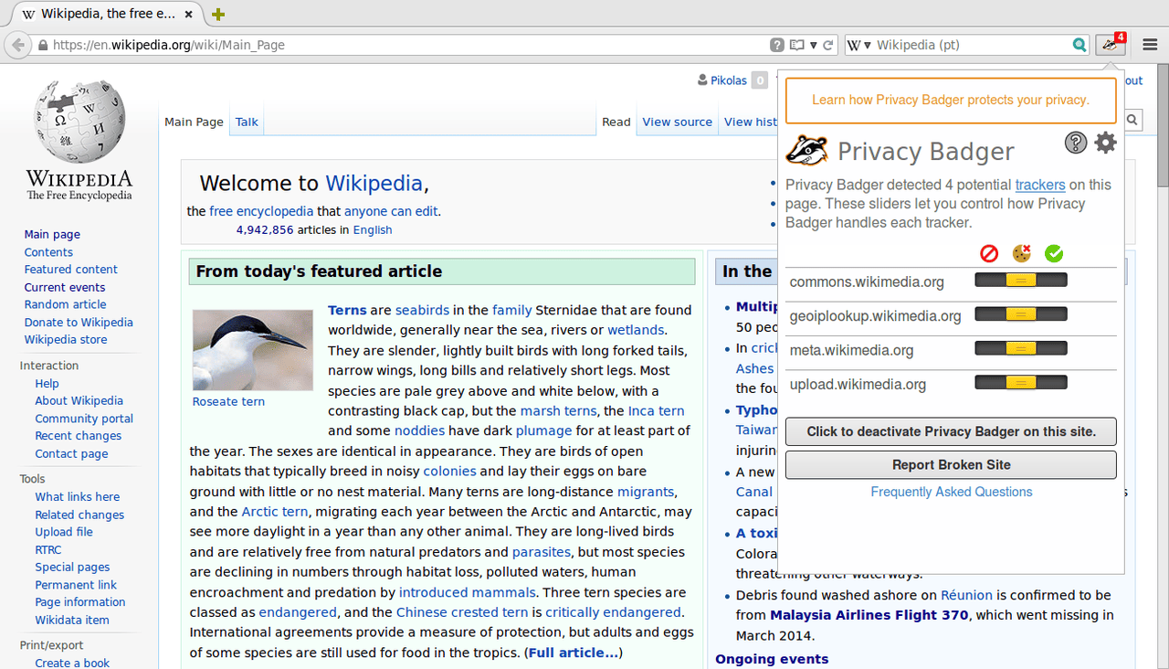 privacy badger ad blocker screenshot privacy badger ad blocker