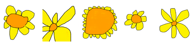 Results: flowers colored by model trained on flowers Results: flowers colored by model trained on flowers