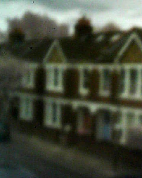 Picture of houses taken with pinhole webcam Picture of houses taken with pinhole webcam