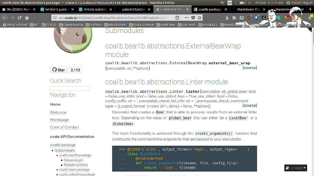 Coala User Interface screenshot Coala UI