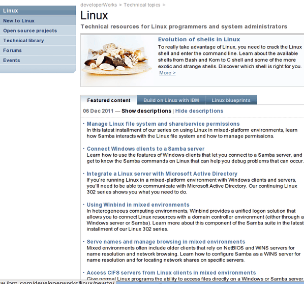 IBM: Technical for Linux programmers and system administrators IBM: Linux 程序员和系统管理员用到的技术