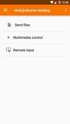 KDE Connect Menu Android KDE Connect Android 客户端菜单