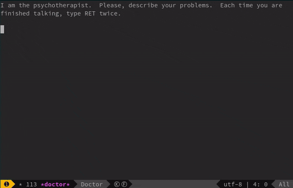 Linux toy: eliza animated Linux toy:eliza animated