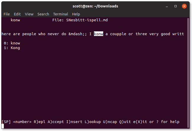 Checking spelling with Ispell Checking spelling with Ispell