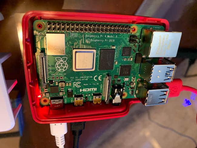 Raspberry Pi 4 with 4GB of RAM Raspberry Pi 4 with 4GB of RAM