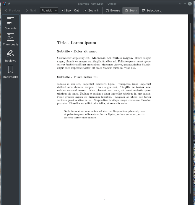 Markdown text converted to PDF with Pandoc Markdown text converted to PDF with Pandoc