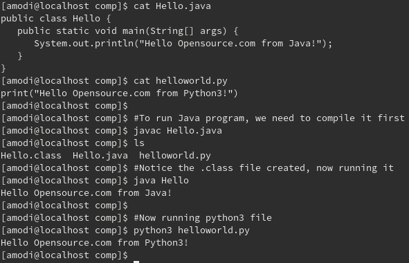 Java vs. Python Java vs. Python