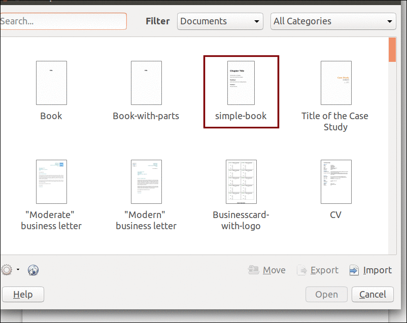 Template list - LibreOffice Writer LibreOffice Writer template list