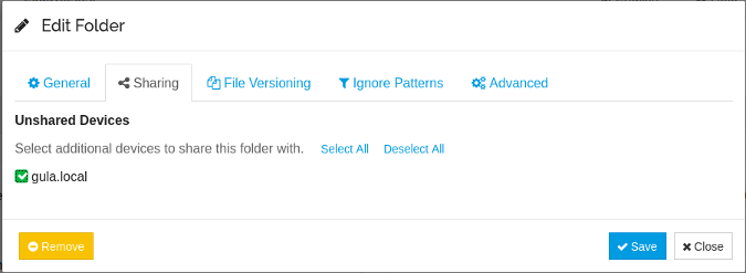 Sharing a directory in Syncthing Sharing a directory in Syncthing