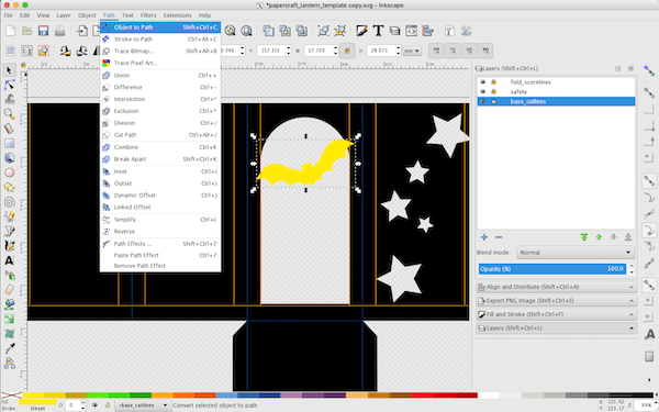 Object to path menu 对象到路径 菜单