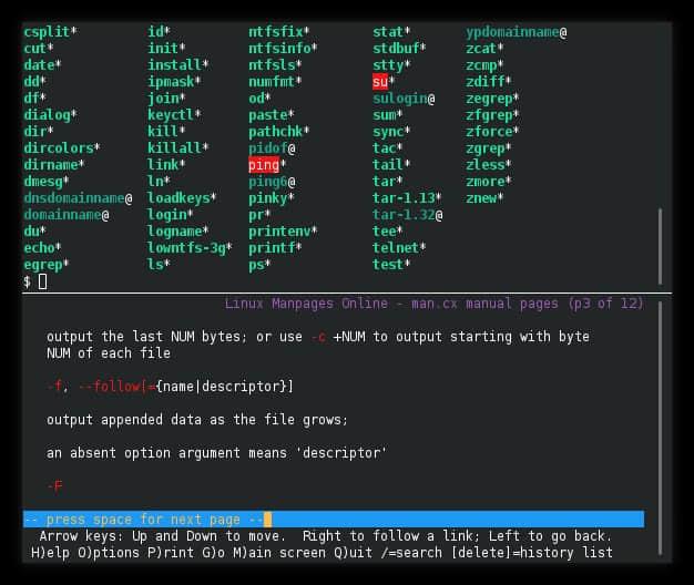 Konsole screen Konsole screen