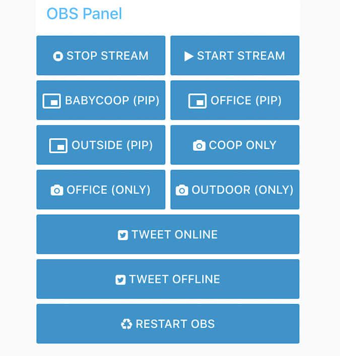 My OBS Control Dashboard My OBS Control Dashboard