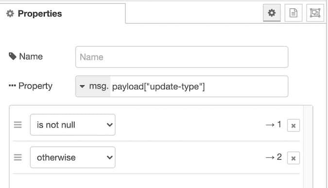 Switch Node configuration Switch Node configuration