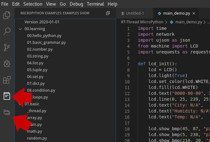 MicroPython examples MicroPython examples