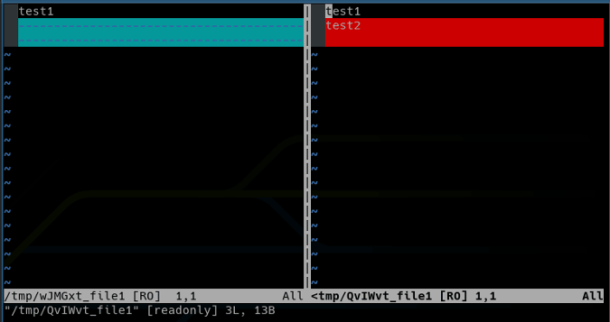 vim-diff results vim-diff results