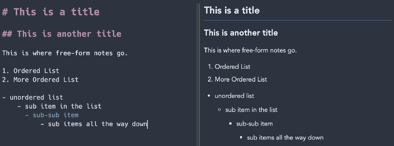 Markdown Markdown