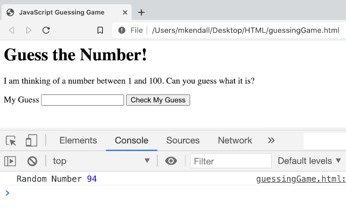 Javascript game with console Javascript game with console