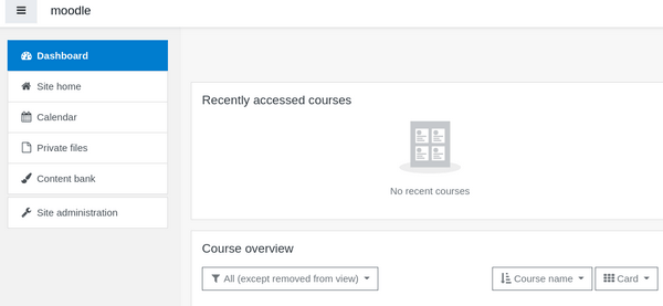 Moodle admin dashboard Moodle 管理员仪表盘