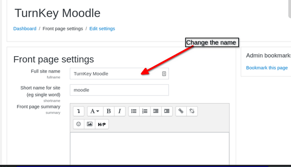 Name Moodle site Moodle 网站名