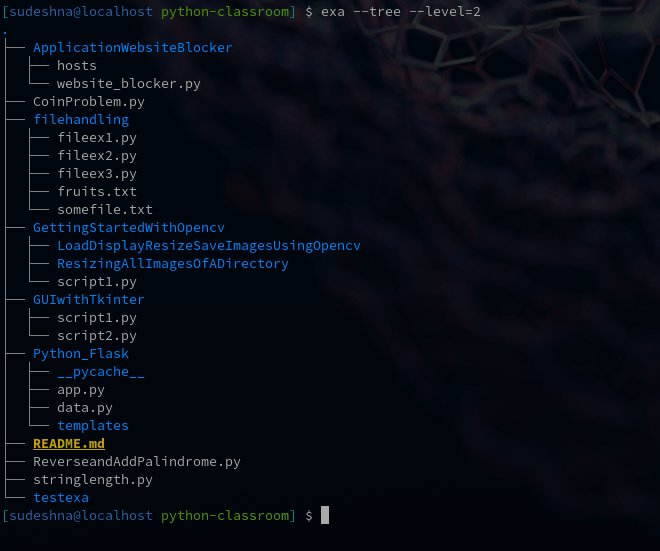 exa's default tree structure exa's default tree structure