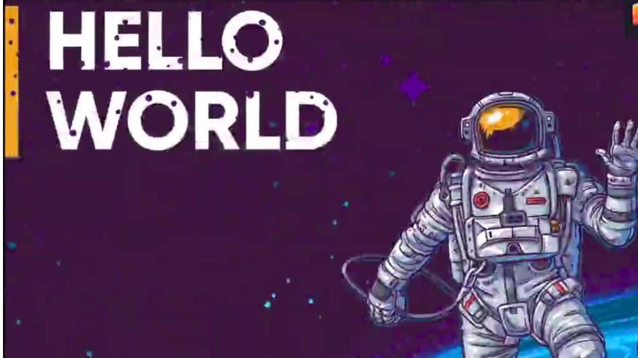 Hello World inked on bread