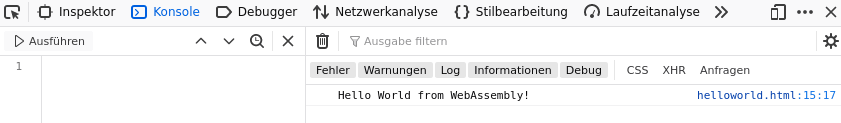 Debugger output Debugger output