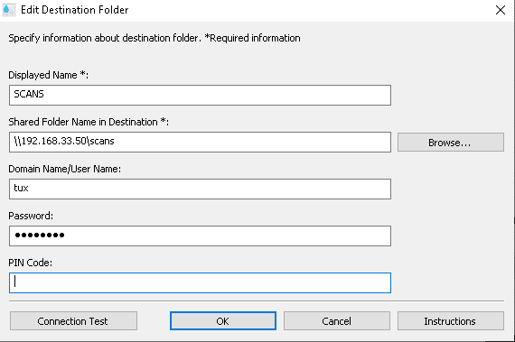 Add destination folder Add destination folder