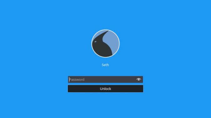 Linux login screen Linux login screen