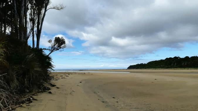 Beach with cloudy sky Beach with cloudy sky