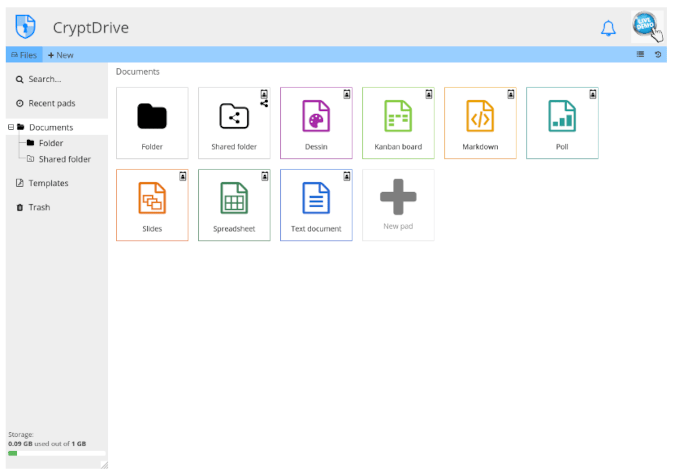 Encrypted CryptPad storage 加密的 CryptPad 存储