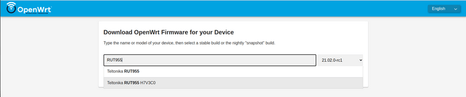 OpenWRT firmware selector OpenWRT 固件选择器