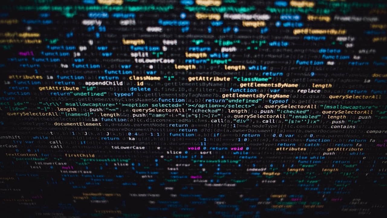 A screen of code.
