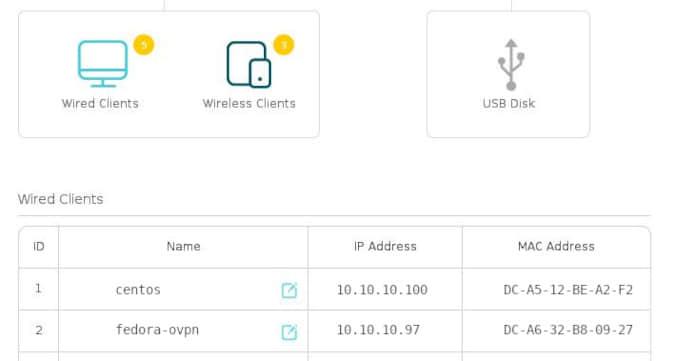 Router IP address settings Router IP address settings