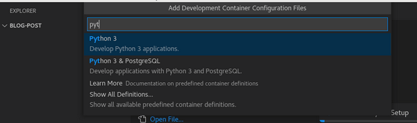 Select Python 3 definition 选择 Python 3 定义