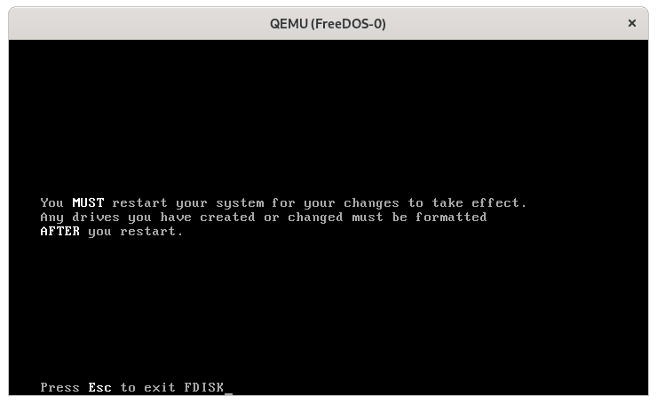 You need to reboot to recognize the new partition using fdisk