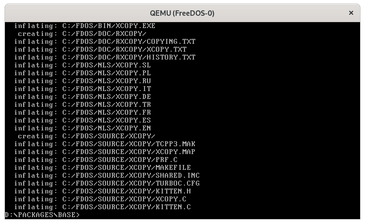 After installing all the Base packages installing the software