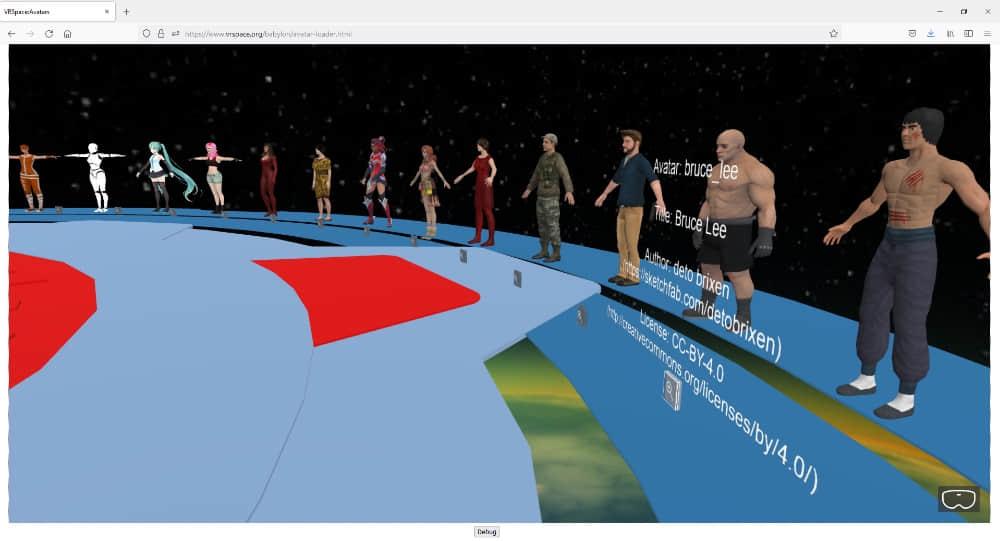 Free avatars at VRSpace VRSpace 的免费头像