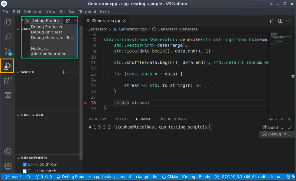 Starting the debugger Starting the debugger