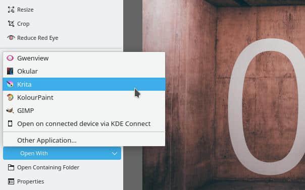Gwenview referencing Krita Gwenview 参考了 Krita