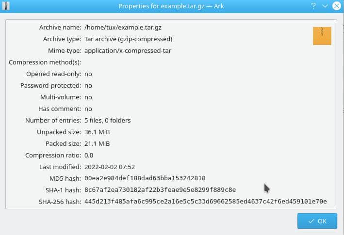 Archive properties and metadata 档案的属性和元数据