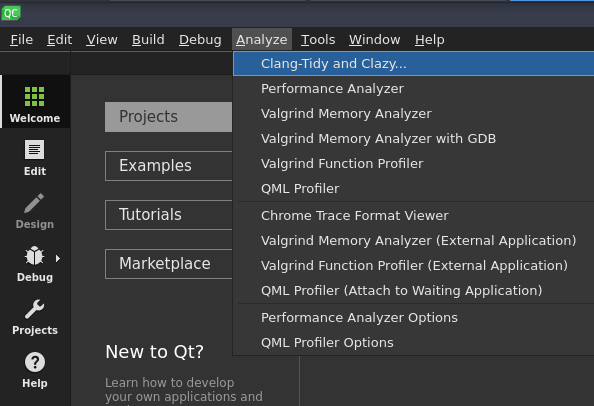Qt Creator analyzer Qt Creator 分析工具