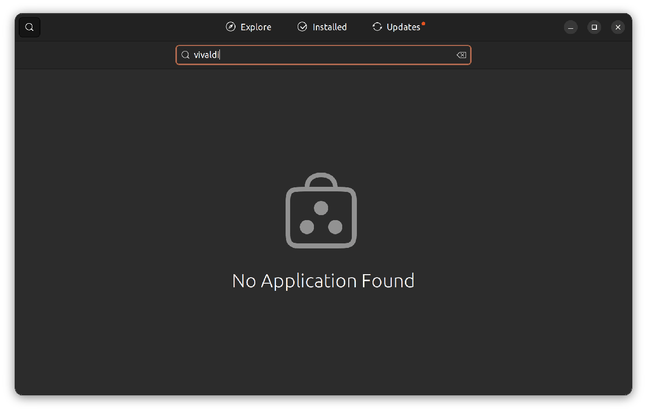 Searching for installed applications may not show any results in Ubuntu Software Center