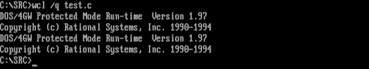 Use the /Q (\"Quiet\ 使用 OpenWatcom 编译