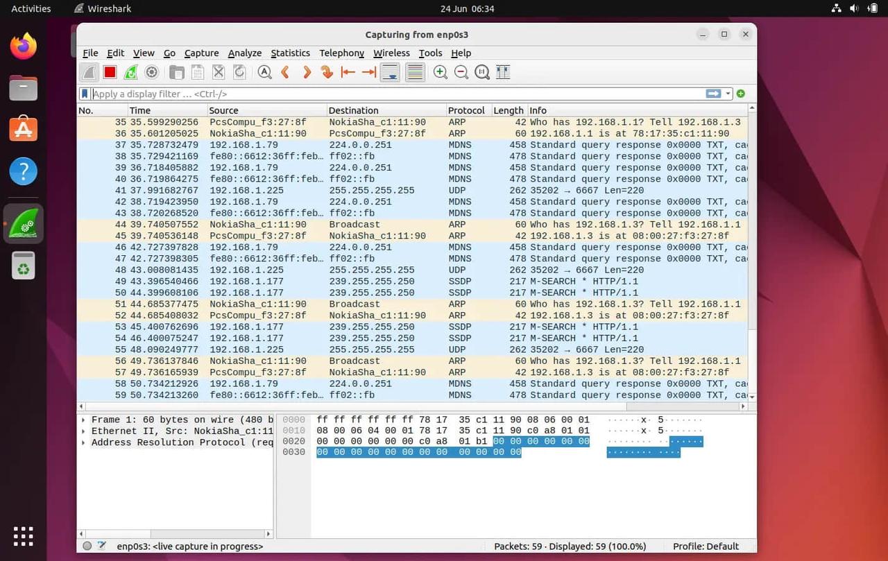 Capturing-Packets-WireShark-UI-Ubuntu